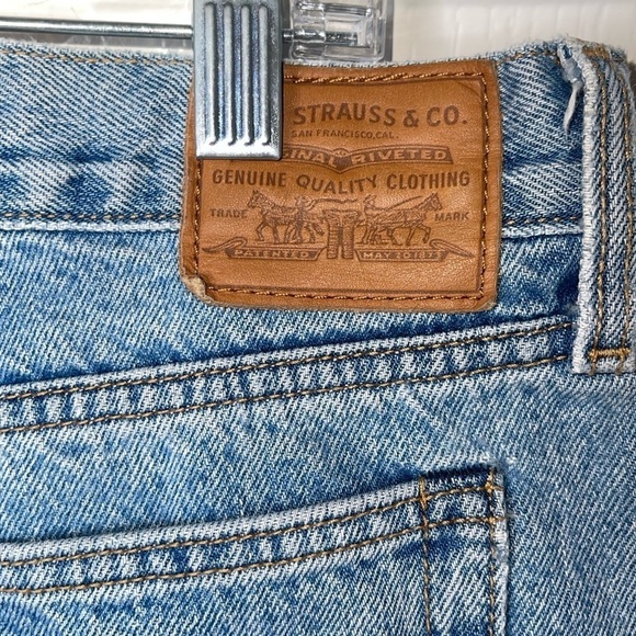 LEVI'S Medium Wash High Rise Button Fly Wedgie Straight Fit Jeans Size 31 - Picture 15 of 16